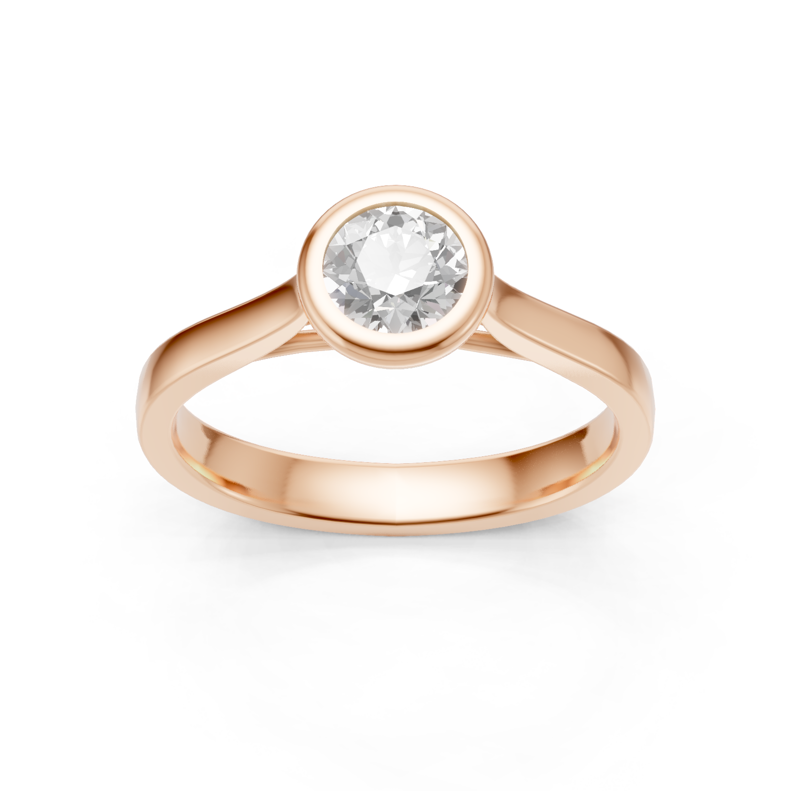 Solitaire en or jaune 18 carats