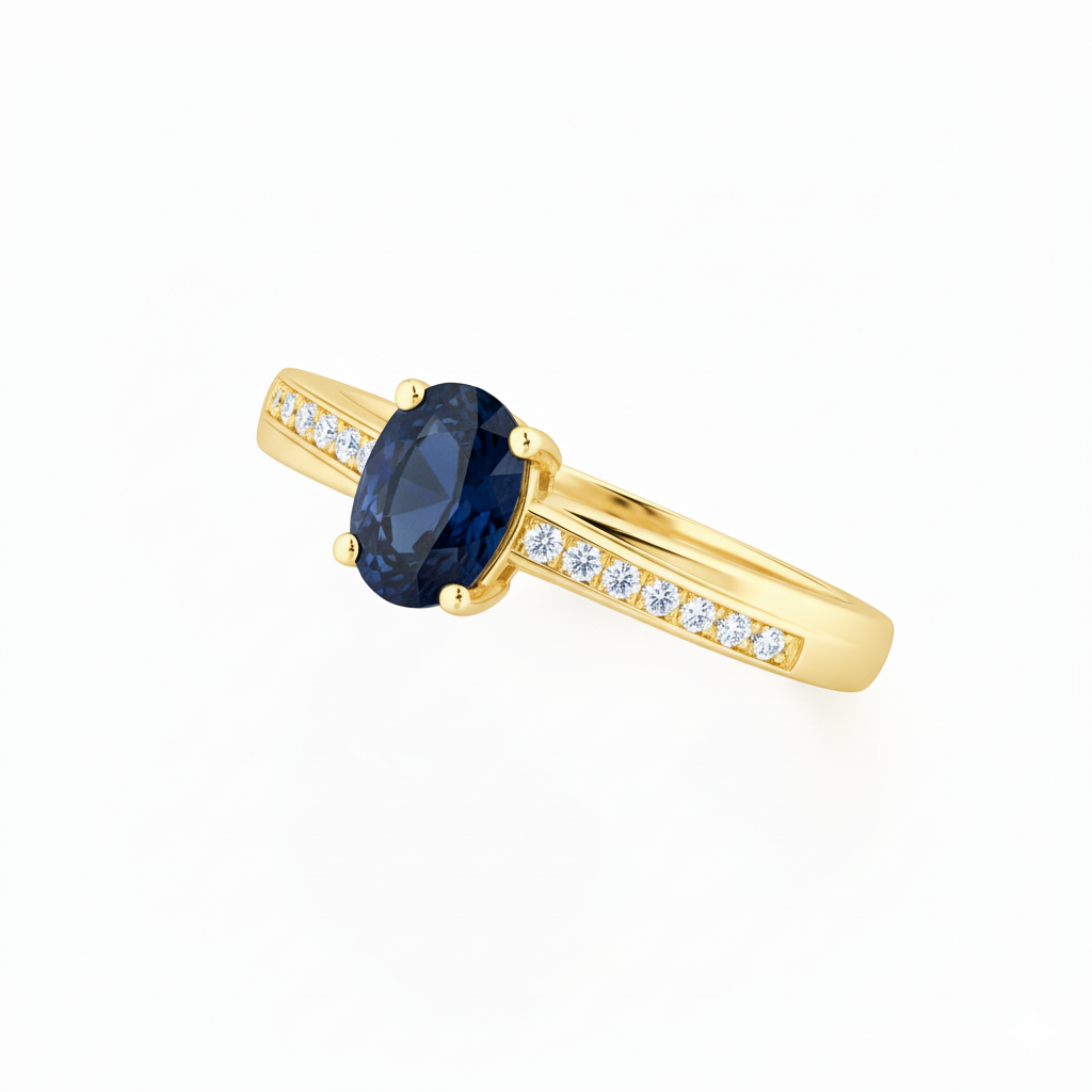 Solitaire en or jaune 18 carats