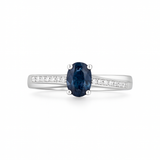 Solitaire en or blanc 18 carats