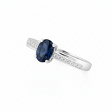 Solitaire en or blanc 18 carats