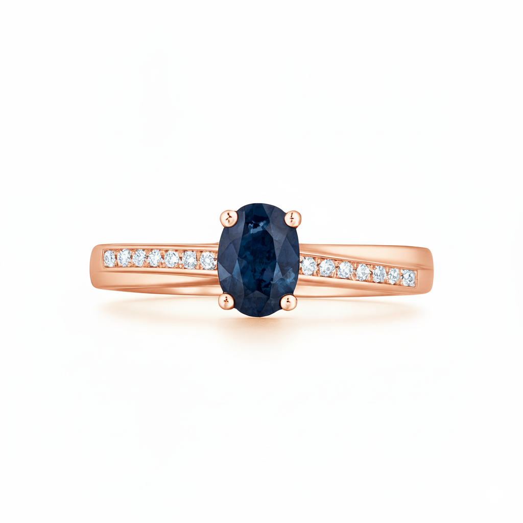 Solitaire en or rouge 18 carats