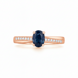 Solitaire en or rouge 18 carats