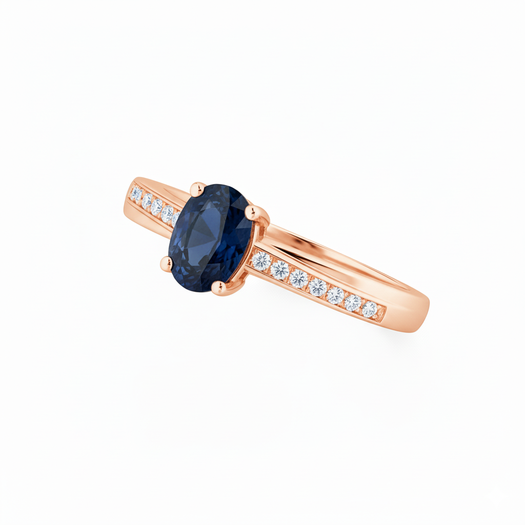Solitaire en or rouge 18 carats