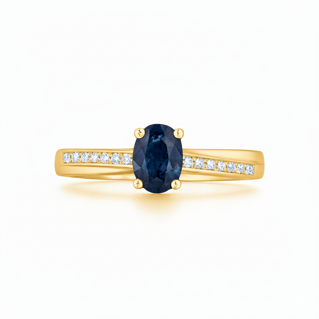 Solitaire en or jaune 18 carats