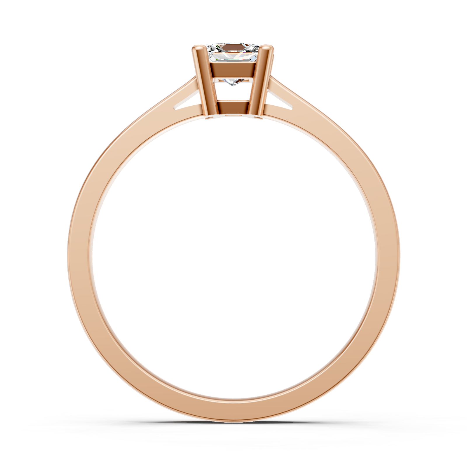 Solitaire en or rouge 18 carats