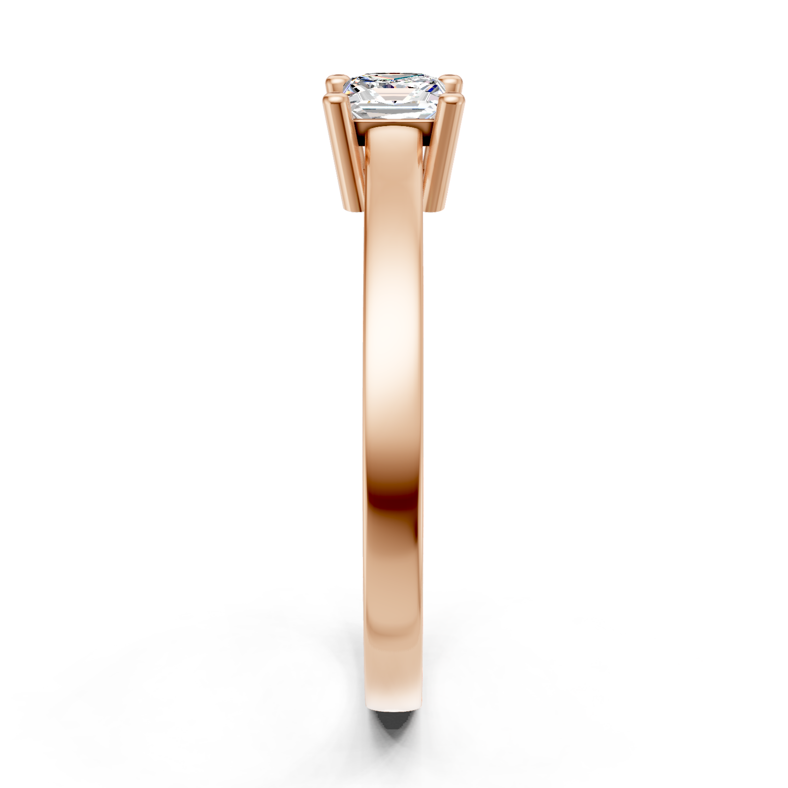 Solitaire en or rouge 18 carats