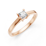 Solitaire en or rouge 18 carats