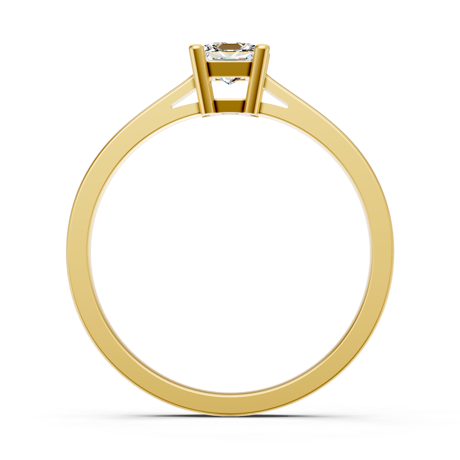 Solitaire en or jaune 18 carats