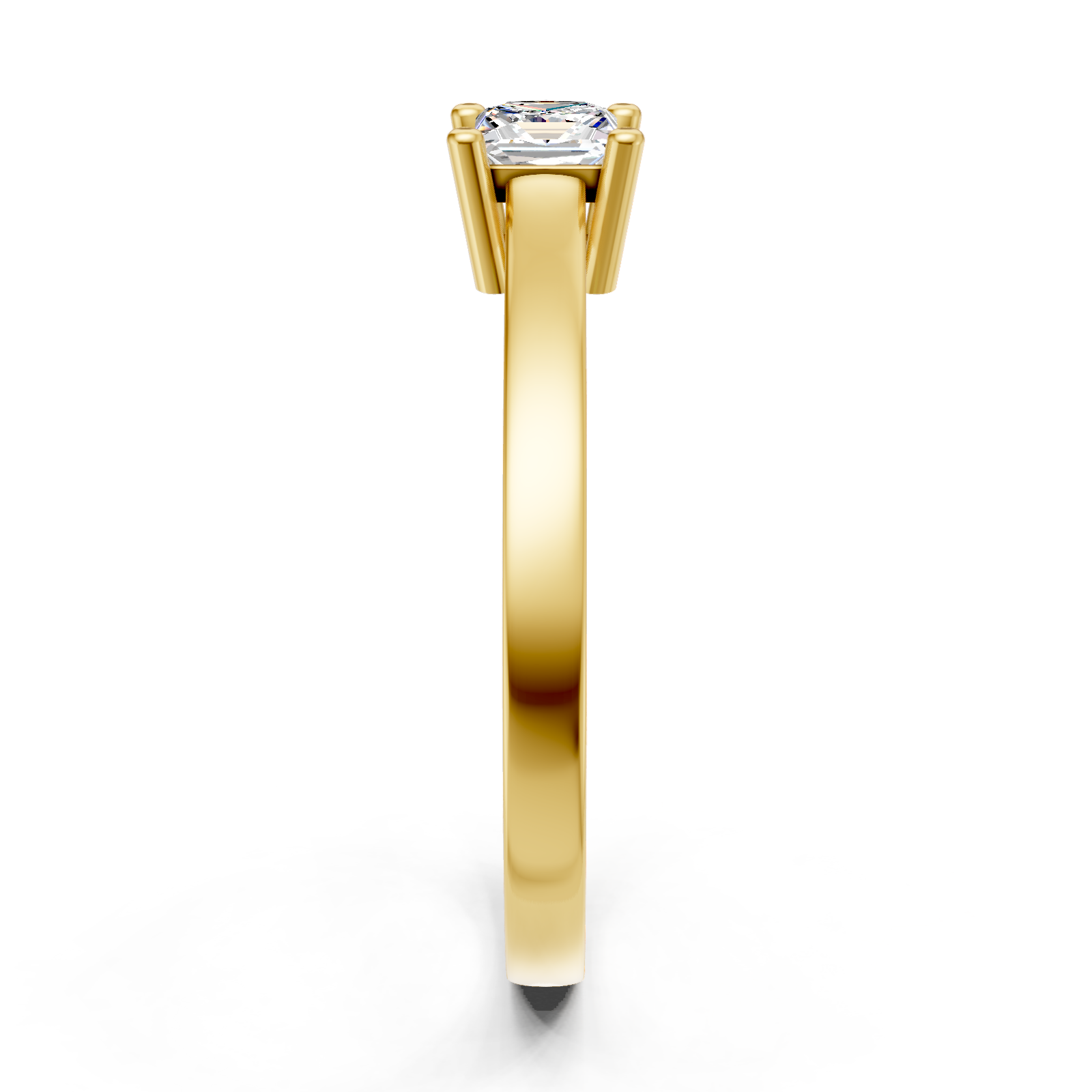 Solitaire en or jaune 18 carats