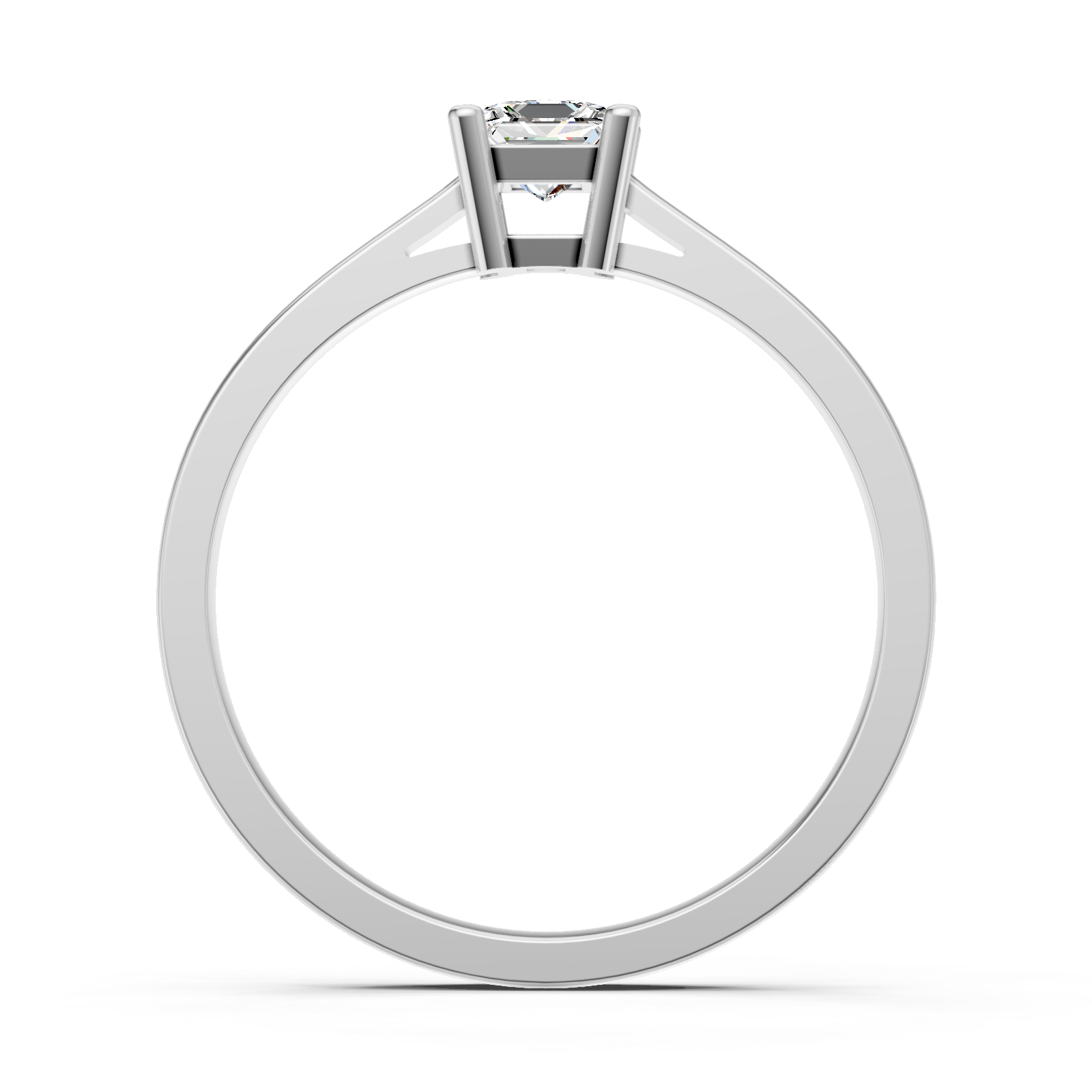 Solitaire en or blanc 18 carats