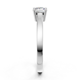 Solitaire en or blanc 18 carats