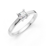 Solitaire en or blanc 18 carats