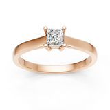 Solitaire en or rouge 18 carats