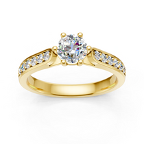 Solitaire en or jaune 18 carats