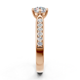 Solitaire en or rouge 18 carats