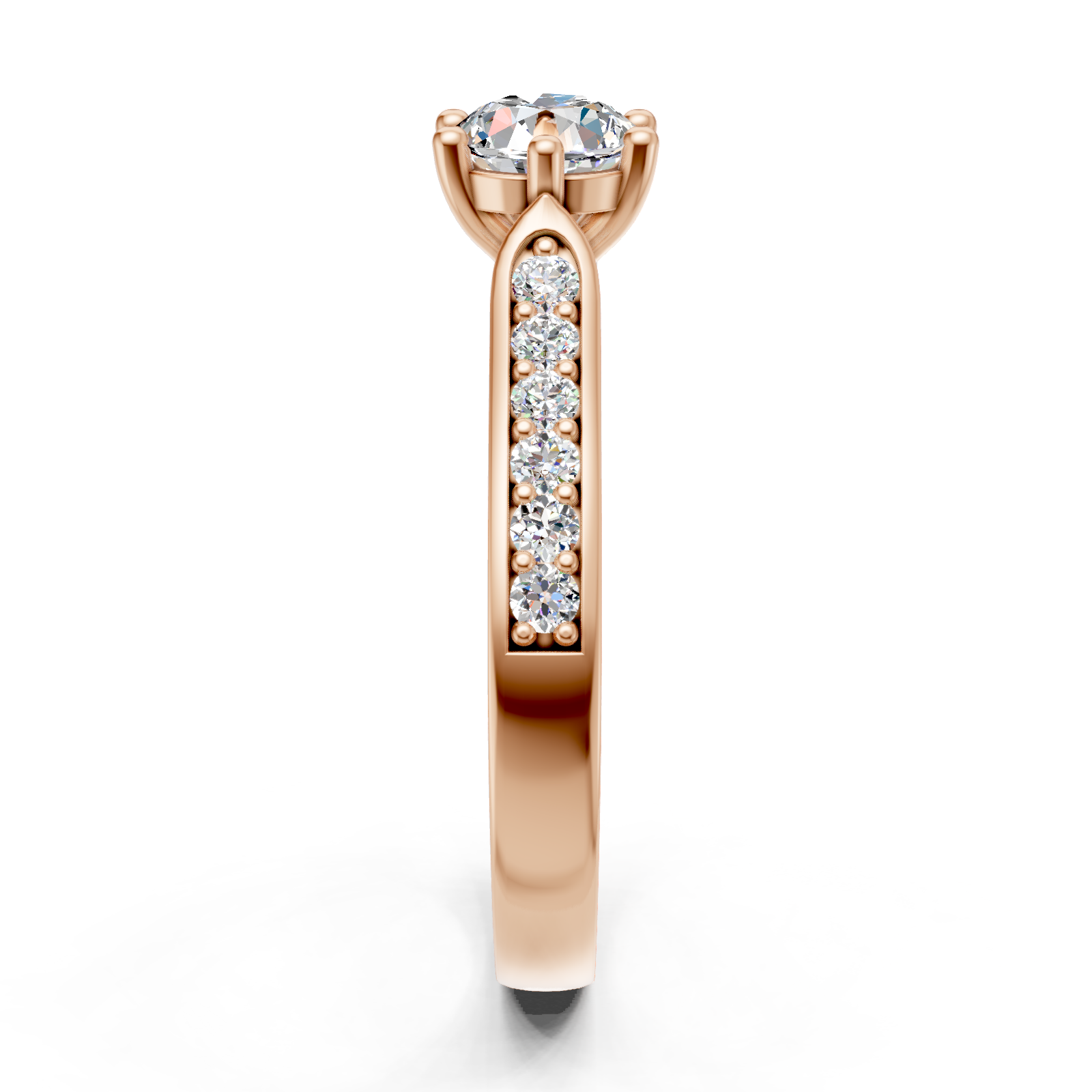 Solitaire en or rouge 18 carats