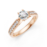 Solitaire en or rouge 18 carats
