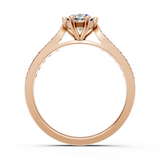 Solitaire en or rouge 18 carats