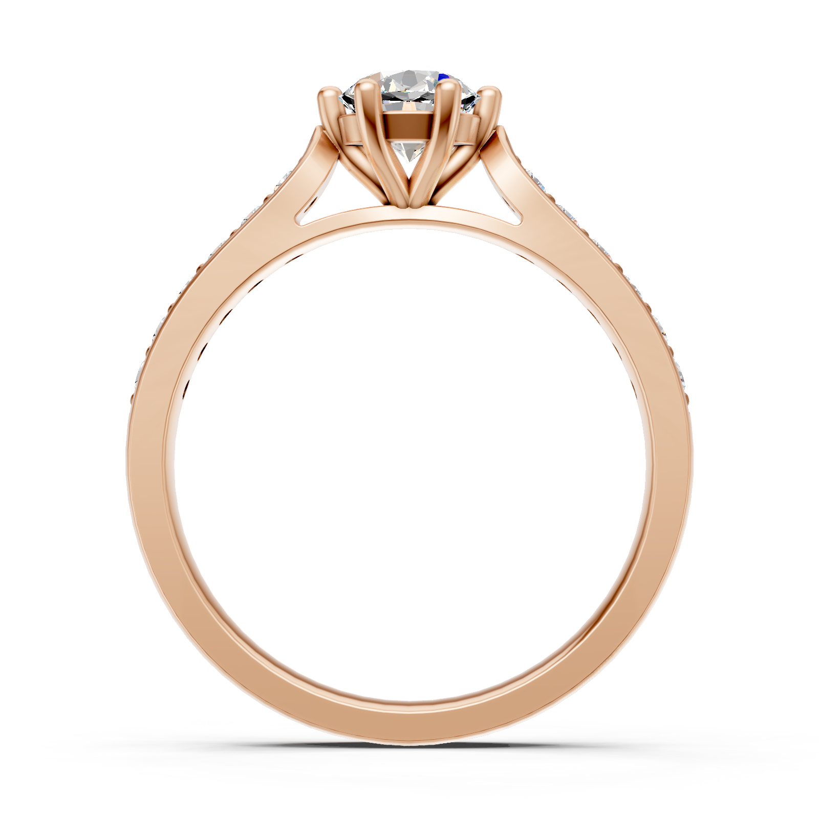 Solitaire en or rouge 18 carats