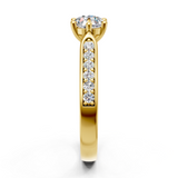 Solitaire en or jaune 18 carats