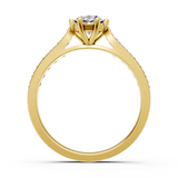Solitaire en or jaune 18 carats 