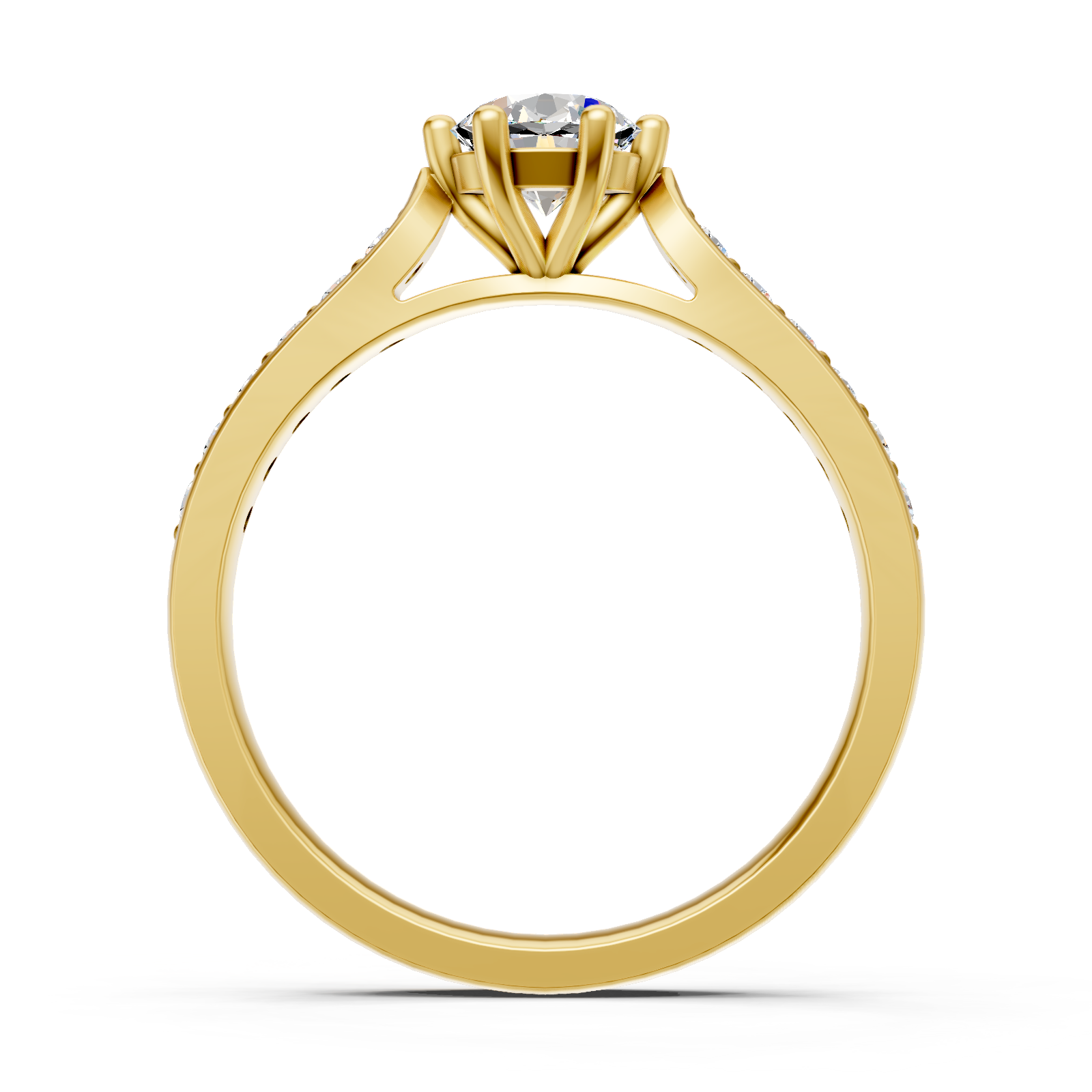 Solitaire en or jaune 18 carats 