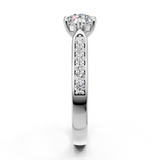 Solitaire en or blanc 18 carats 
