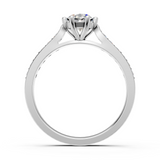 Solitaire en or blanc 18 carats 