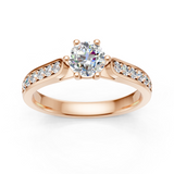Solitaire en or rouge 18 carats