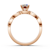 Solitaire en or rouge 18 carats