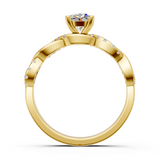 Solitaire en or jaune 18 carats 