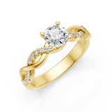 Solitaire en or jaune 18 carats 