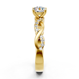 Solitaire en or jaune 18 carats 