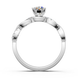 Solitaire en or blanc 18 carats