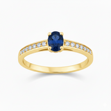 Solitaire en or jaune 18 carats