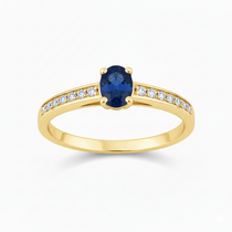 Solitaire en or jaune 18 carats