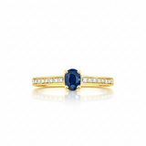 Solitaire en or jaune 18 carats