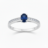 Solitaire en or blanc 18 carats