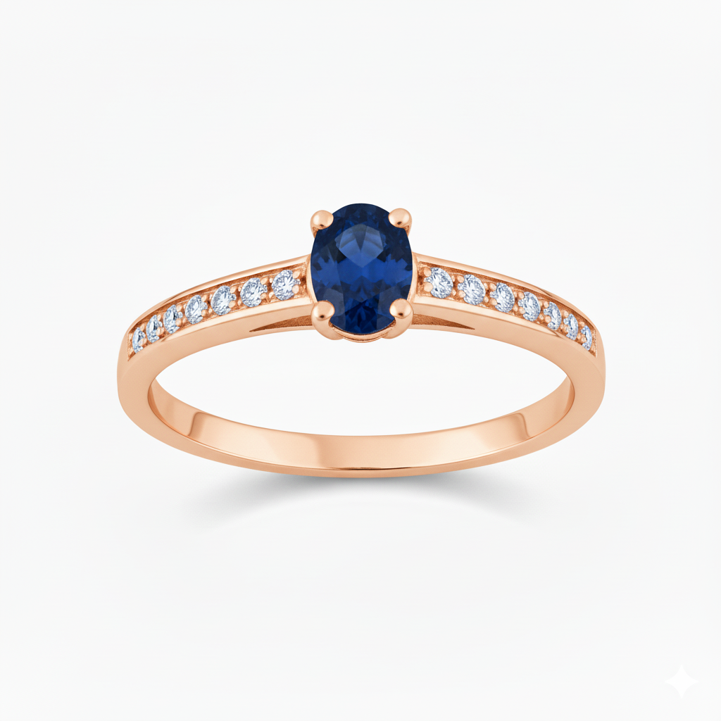 Solitaire en or rouge 18 carats