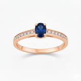 Solitaire en or rouge 18 carats