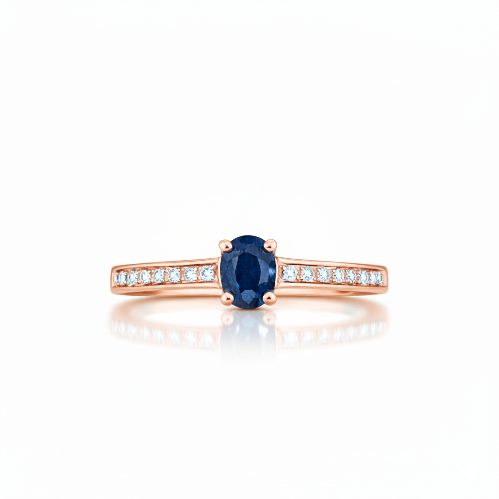 Solitaire en or rouge 18 carats