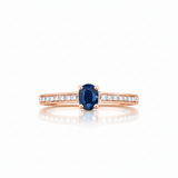Solitaire en or rouge 18 carats