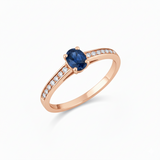 Solitaire en or rouge 18 carats