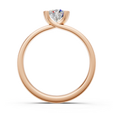 Solitaire en or rouge 18 carats