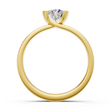 Solitaire en or jaune 18 carats