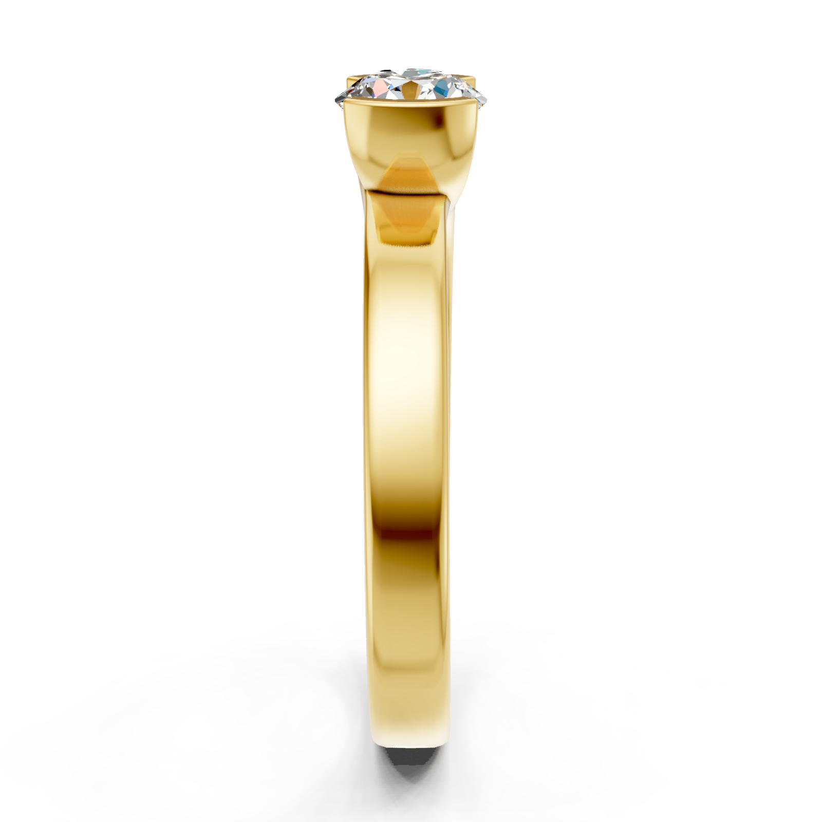 Solitaire en or jaune 18 carats