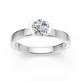 Solitaire en or jaune 18 carats