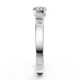Solitaire en or blanc 18 carats