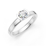 Solitaire en or blanc 18 carats