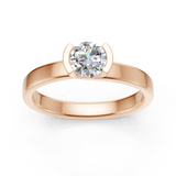 Solitaire en or rouge 18 carats